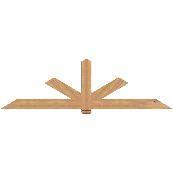 Ekena Millwork Kennewick Timber Gable Bracket, Western Red Cedar, 96"W x 28"H x 3 1/2"D x 5 1/2"F, 7/12 Pitch GBW096X28X0406KEN00SWR - main